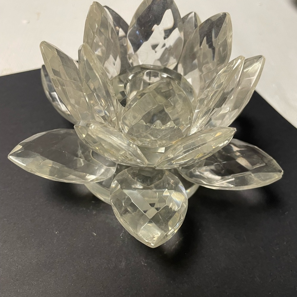 Crystal Lotus Candle Holder